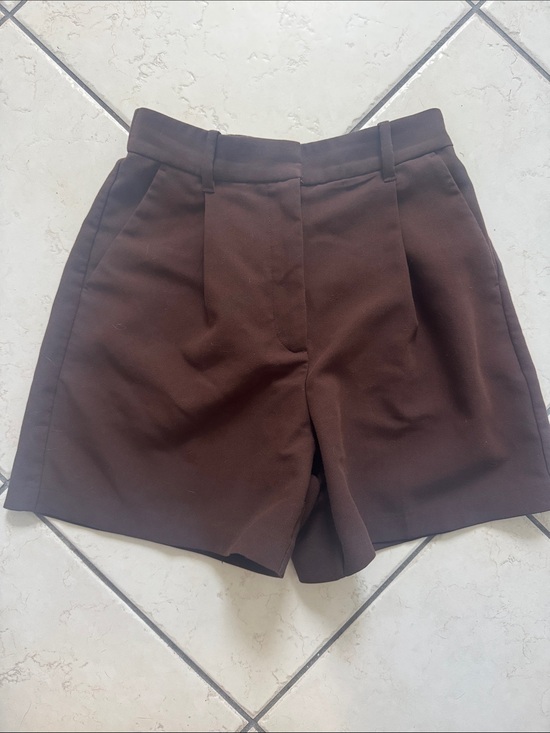 Abercrombie & Fitch Pants - Abercrombie & Fitch Brown High-Rise Pleated Women's Shorts